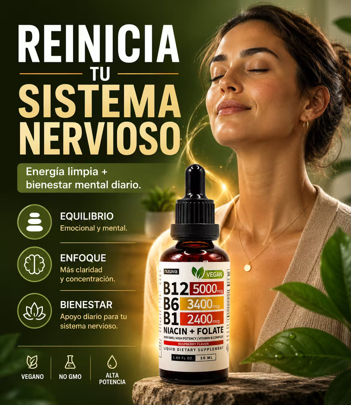 VITAMINA B COMPLEX NUSAVA - DESPIERTA SIN CANSANCIO