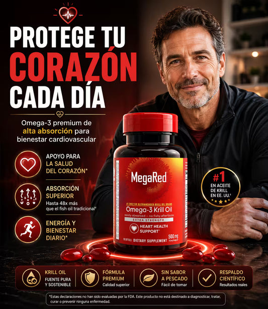 MEGA RED OMEGA 3 KRIL OIL - PROTEGE TU CORAZÓN